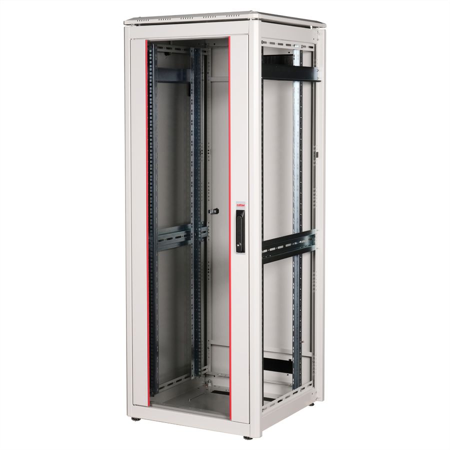 **DEMO**ROLINE 19-Zoll Netzwerkschrank Pro 32 HE, 600x600 BxT Glastür grau