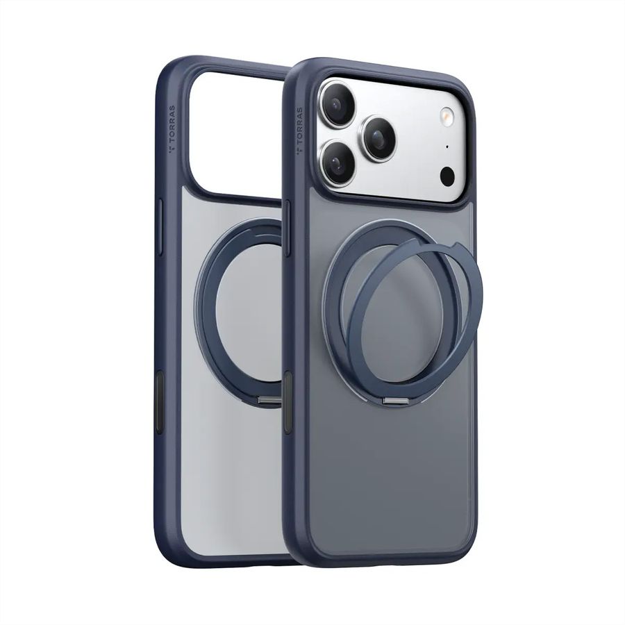 Torras Ostand 360° Case, iPhone 17 Pro, MagSafe, noir