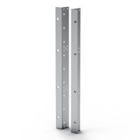 SCHROFF 19''-Winkel Typ F ohne Grifflöcher für Edelstahldichtung - 19"WINKEL 9HE O.GR. 2STK
