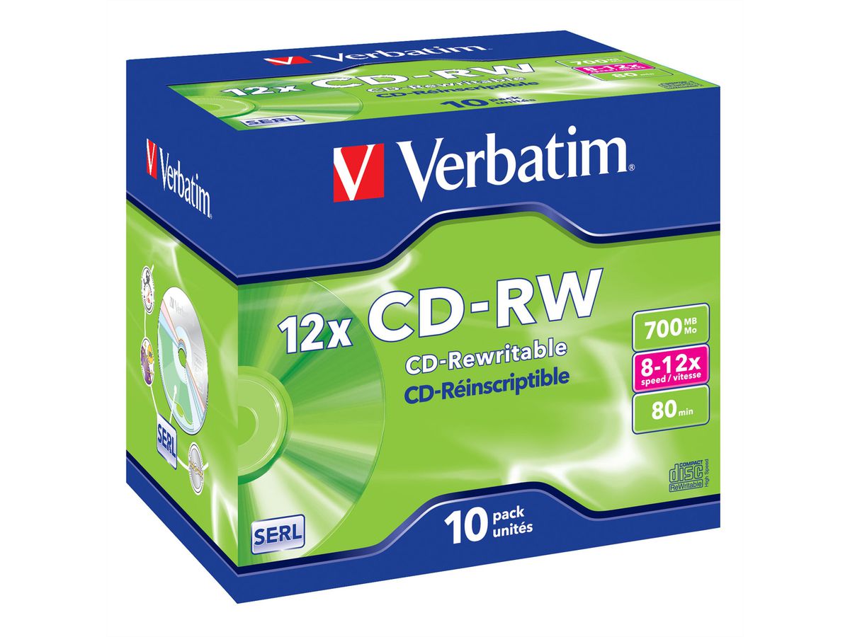 Verbatim CD-RW Jewel 700MB 12x 10 Pack