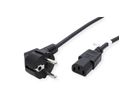 ROLINE GREEN Câble d'alimentation IEC droit, noir, 0,8 m