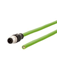 METZ CONNECT Anschlussleitung M12 Stecker 4-polig D-kodiert, 5 m