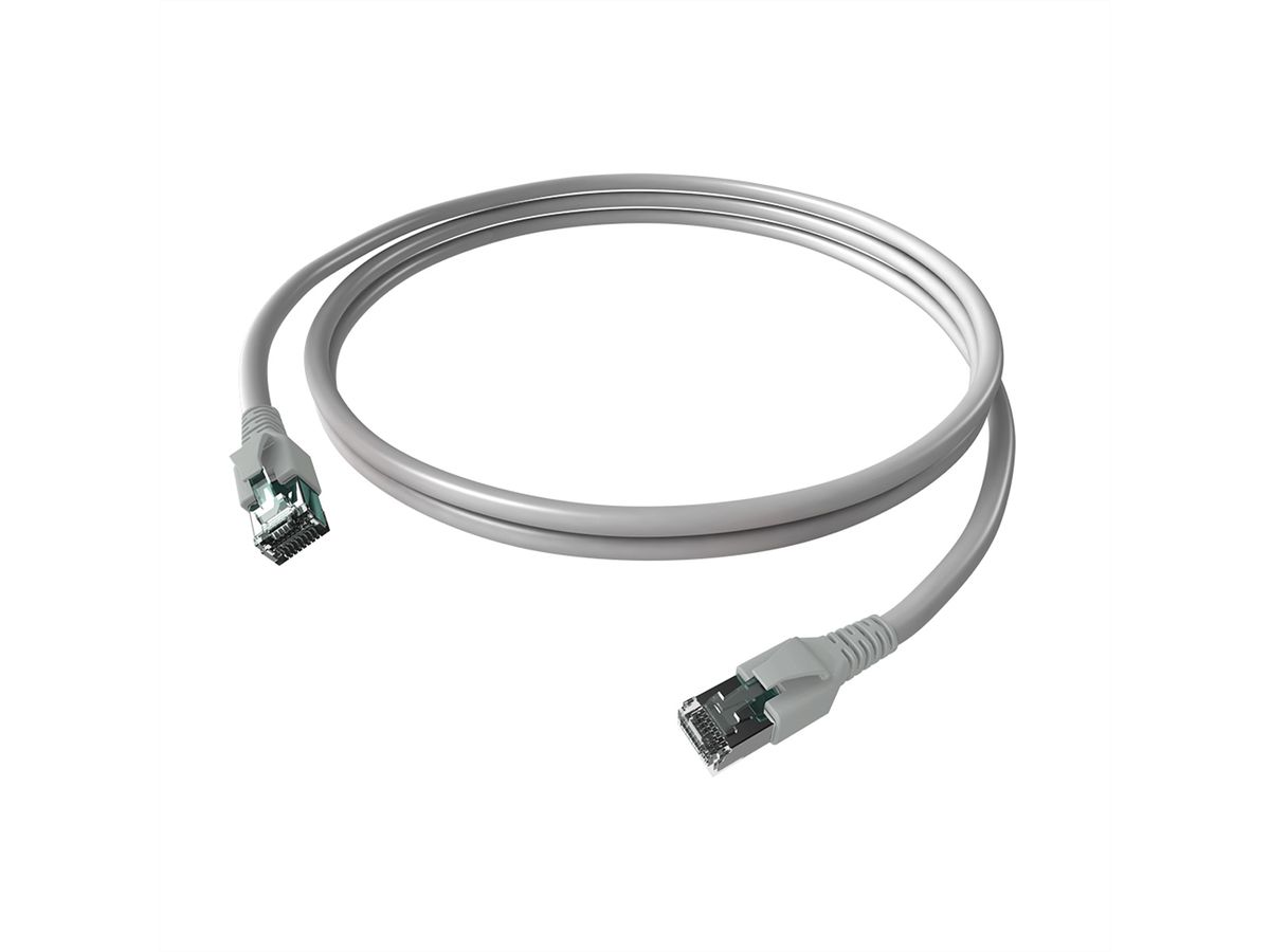 EasyLan FlexBoot Patchkabel Cat.6A, S/FTP, grau, 1 m