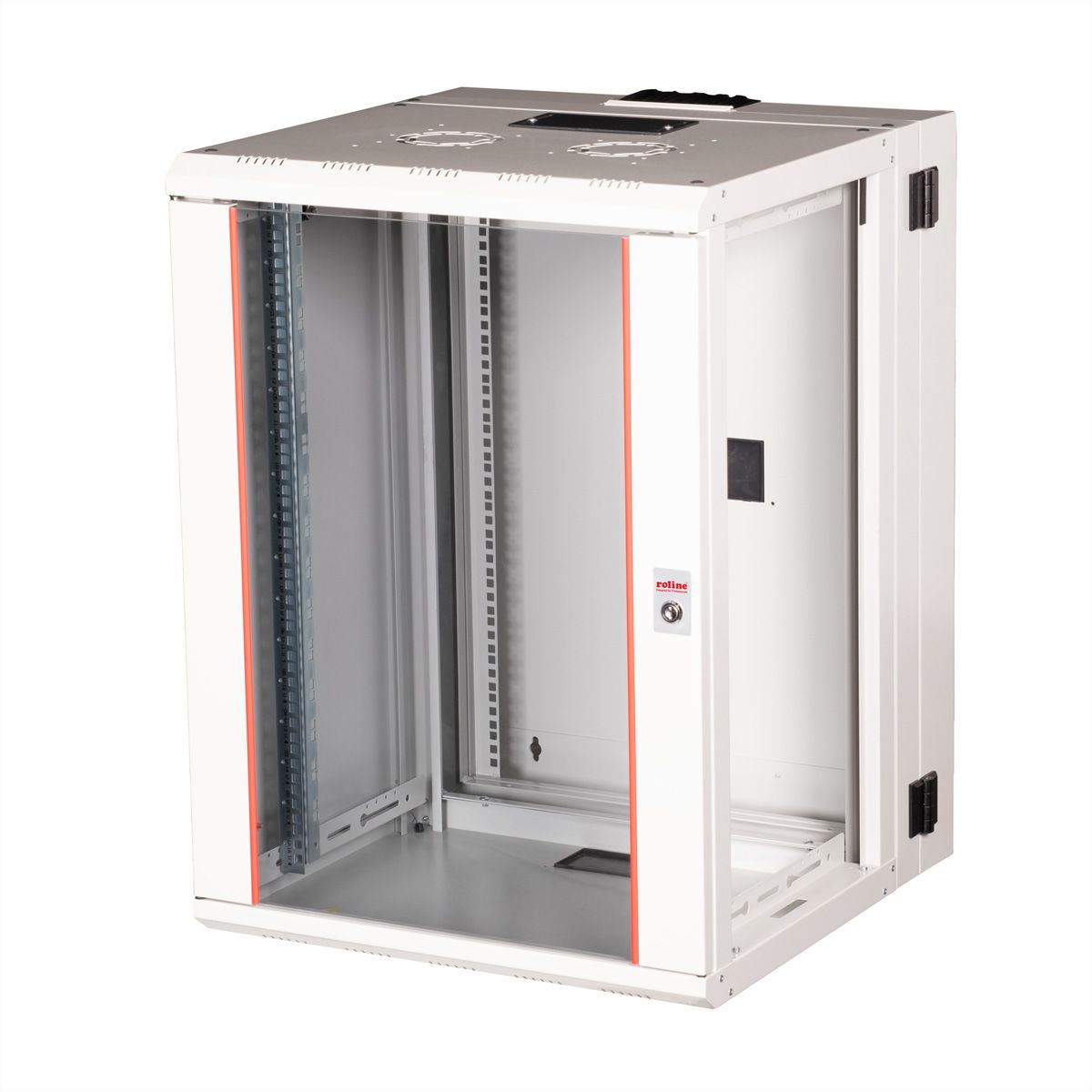 **DEMO**ROLINE 19-Zoll Wandgehäuse Pro 16 HE, 600x600 BxT zweiteilig schwenkbar grau