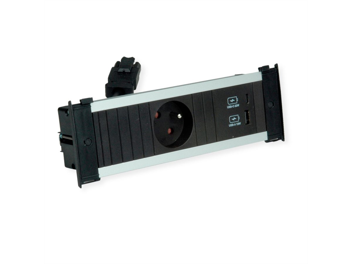 BACHMANN KAPSA S 1xUTE 1xUSB A&C 22W, 0,2m GST18 France