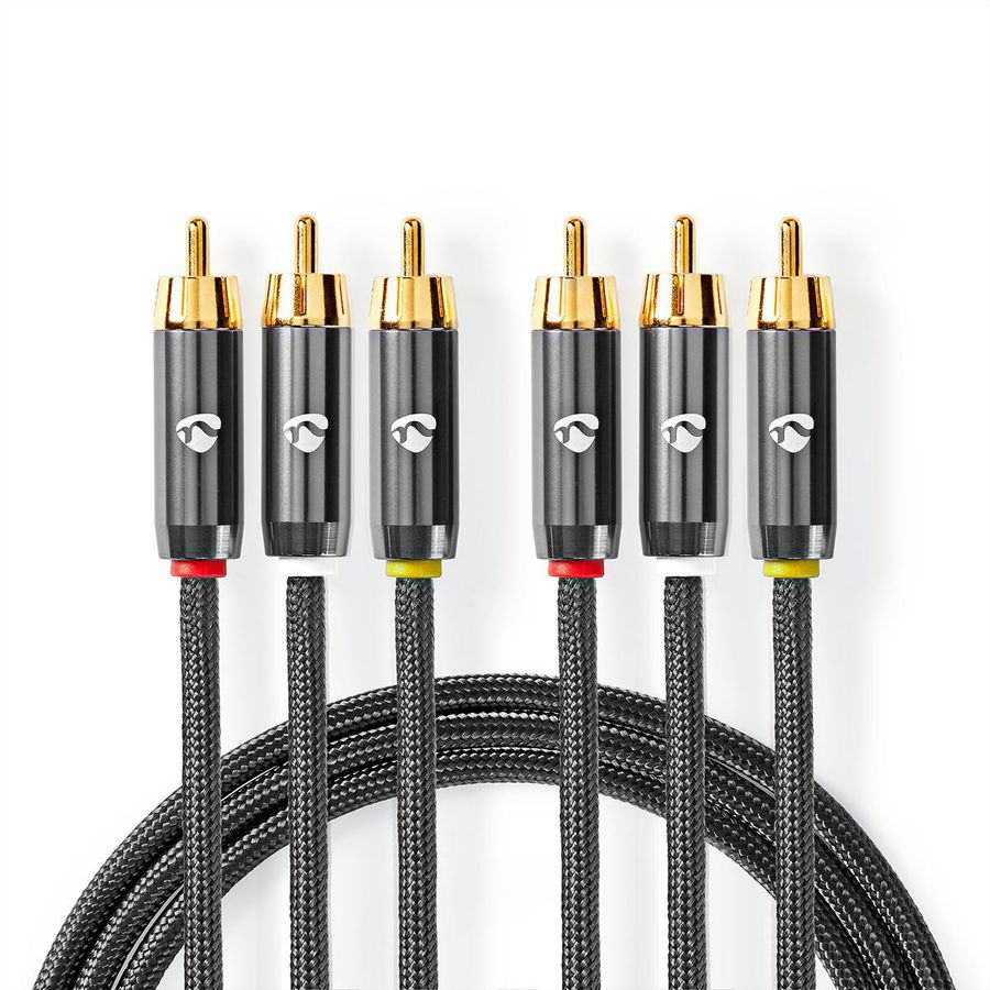 Nedis Composite-Videokabel 3x Cinch ST/ST, 2 m