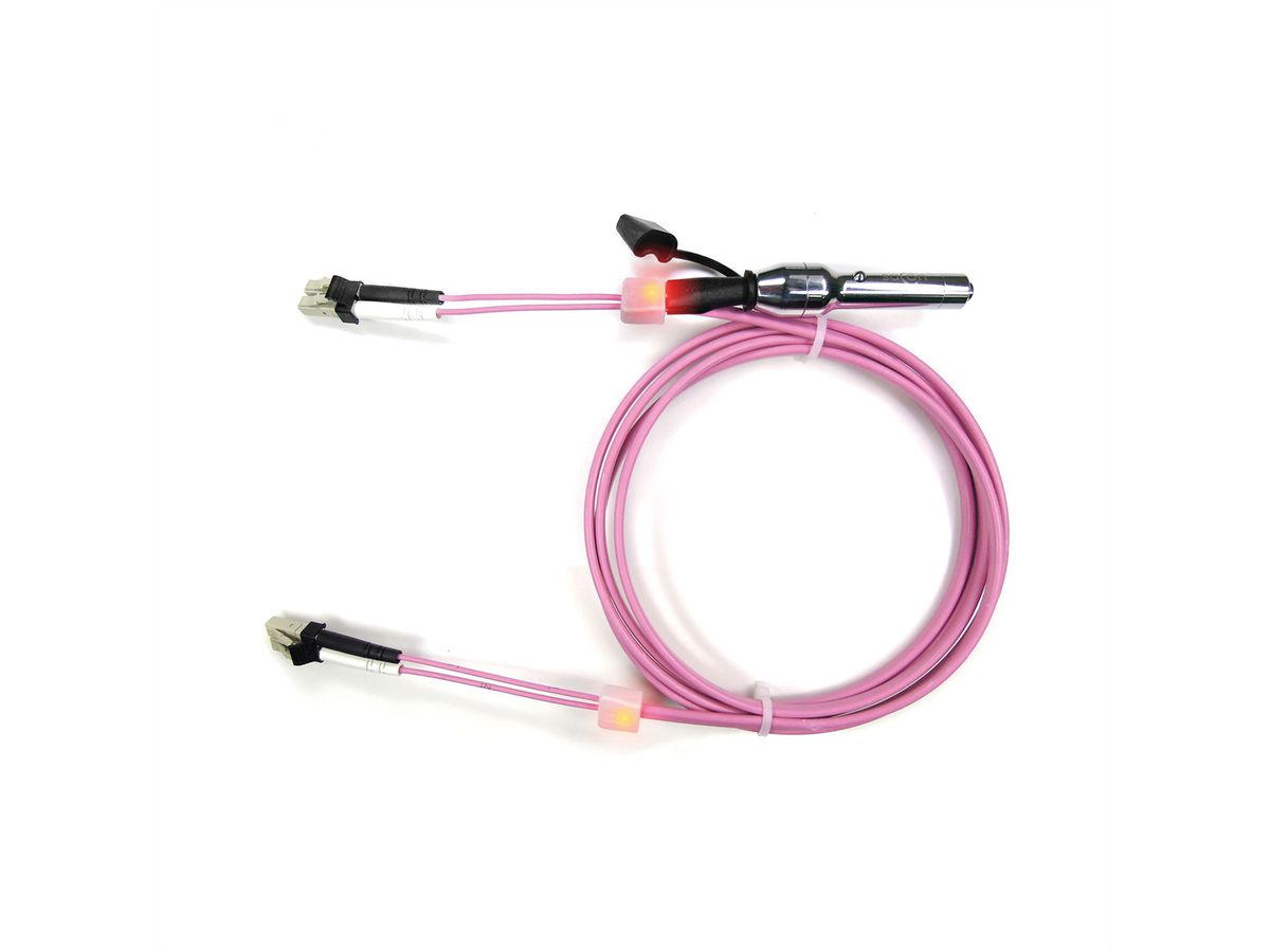 EasyLan LWL-LED-Patchkabel duplex 50/125µm OM4, LC/LC, violett, 1 m