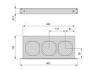 SCHROFF Boîtier d'unité de ventilation 19", 1 U pour 3 ventilateurs, 25 mm