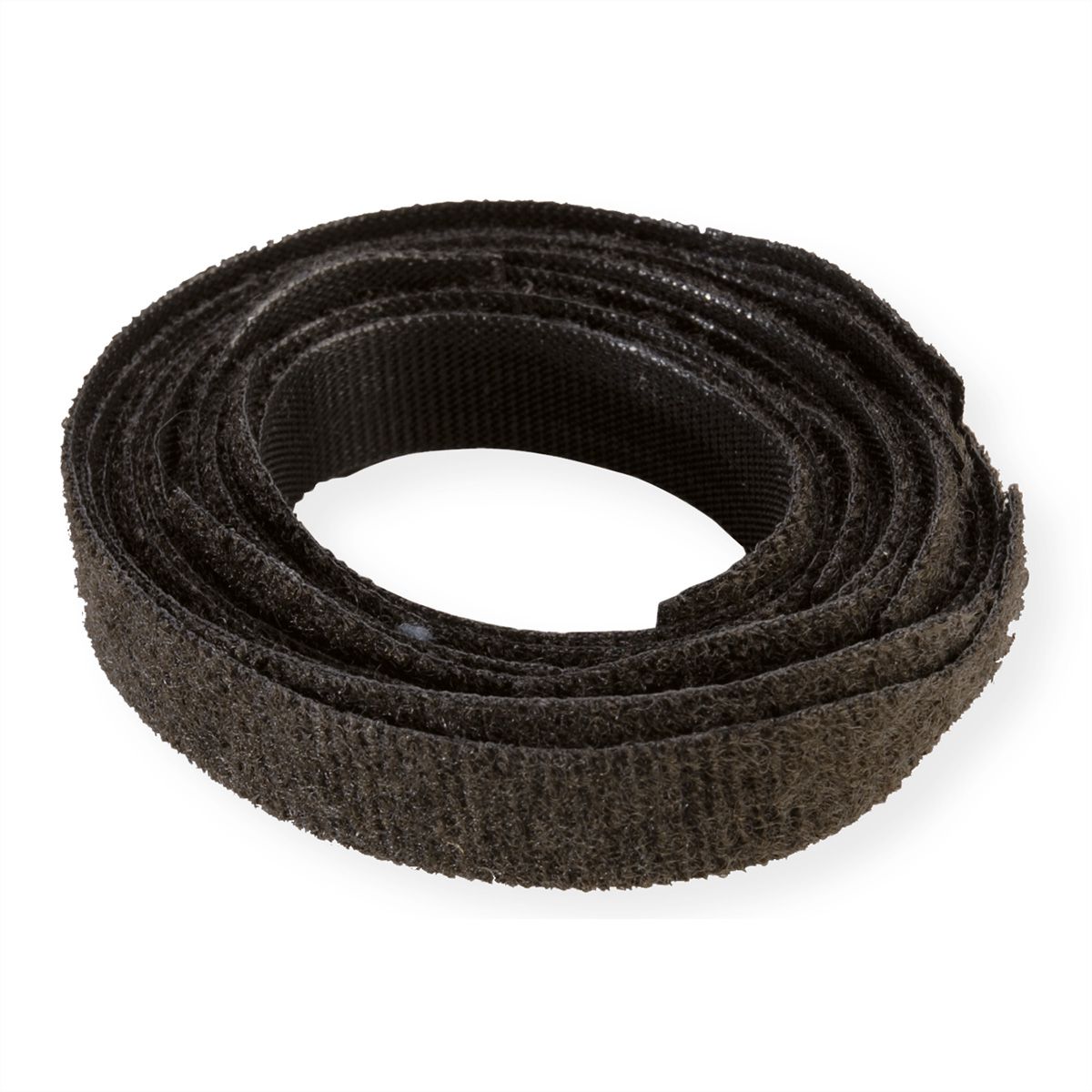 VELCRO® Bande avec languette, par 10, noir, 20 cm