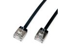 ROLINE U/FTP DataCenter Patchkabel Cat.6A (Class EA), LSOH, slim, extra kurzer Stecker, schwarz, 5 m