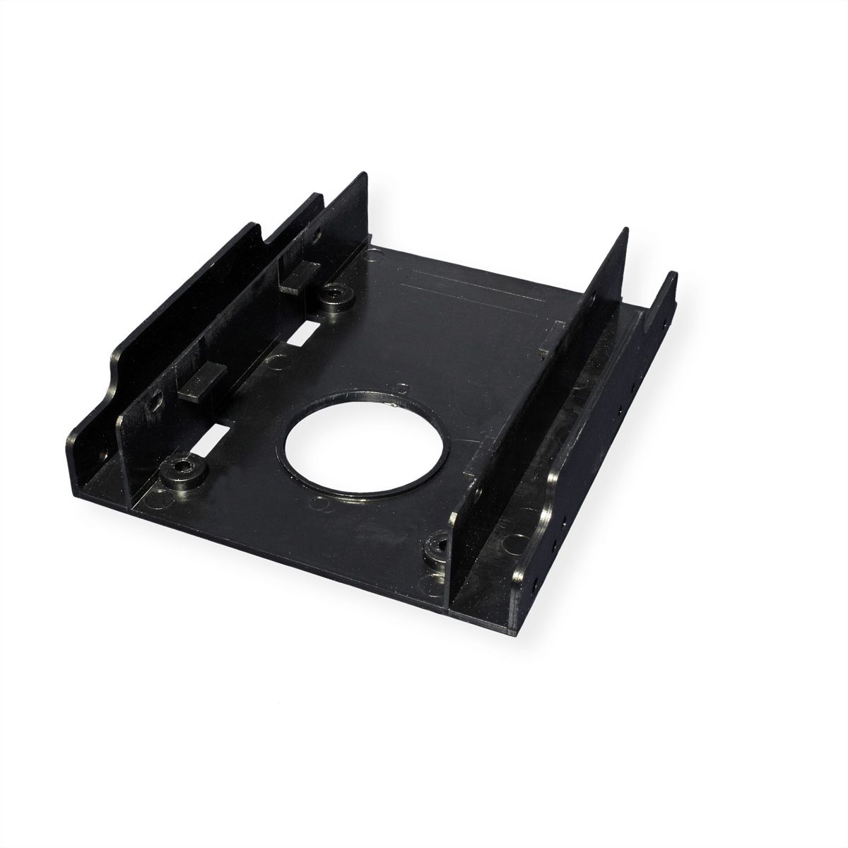 ROLINE Montageadapter, 3,5 Zoll Rahmen für 2x 2.5 HDD, schwarz