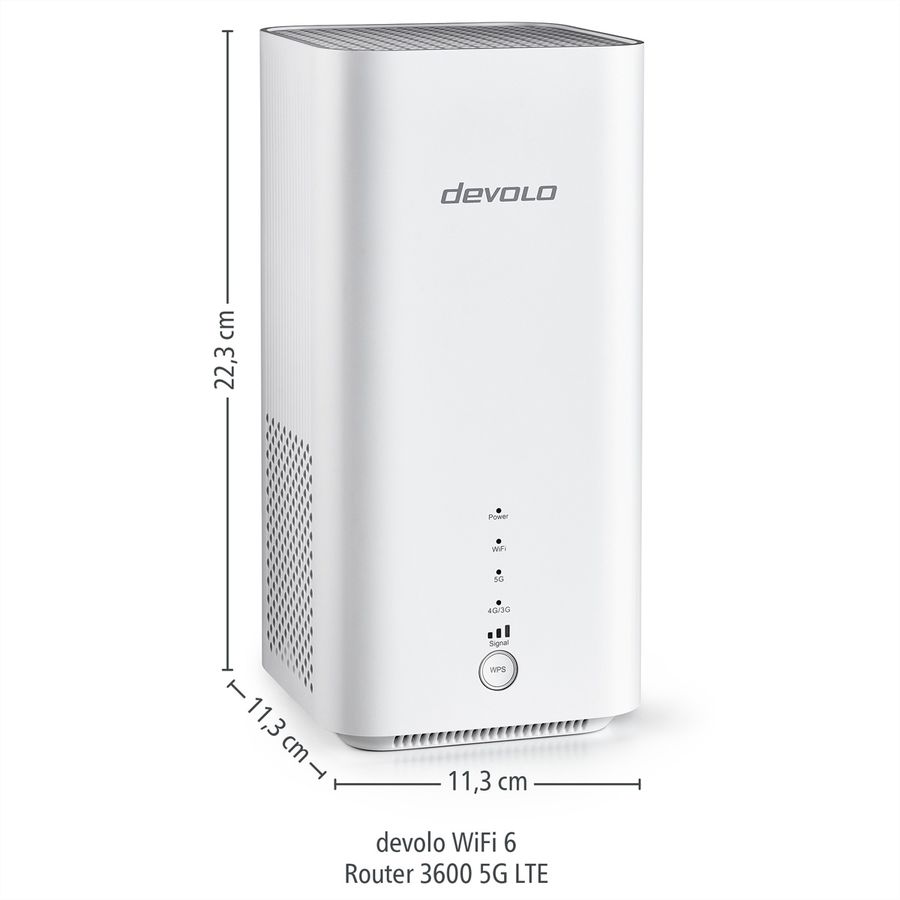 **Retoure**Devolo Router WiFi 6 5G, 3600 Mbit/s, 1x RJ45&RJ11, 1x Nano Sim