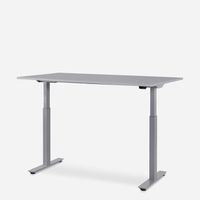 WRK21 Schreibtisch Smart 120 x 80 cm, Höhenverstellbar, Grau Uni / Grau