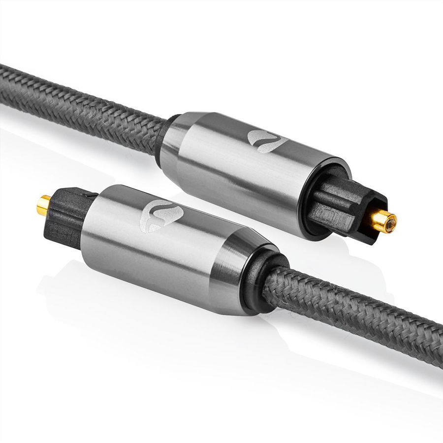 Nedis Optisches Audiokabel Toslink, ST/ST, grau, 2 m