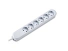 BACHMANN SMART Steckdosenleiste 6x Schutzkontakt, weiß, 5 m
