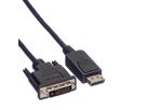 ROLINE Câble DisplayPort DP M - DVI M, noir, 2 m