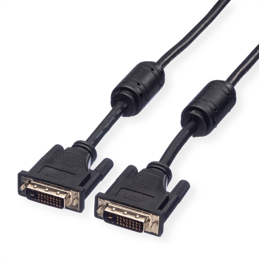 ROLINE Câble DVI pour écran, M-M, (24+1) dual link, 2 m