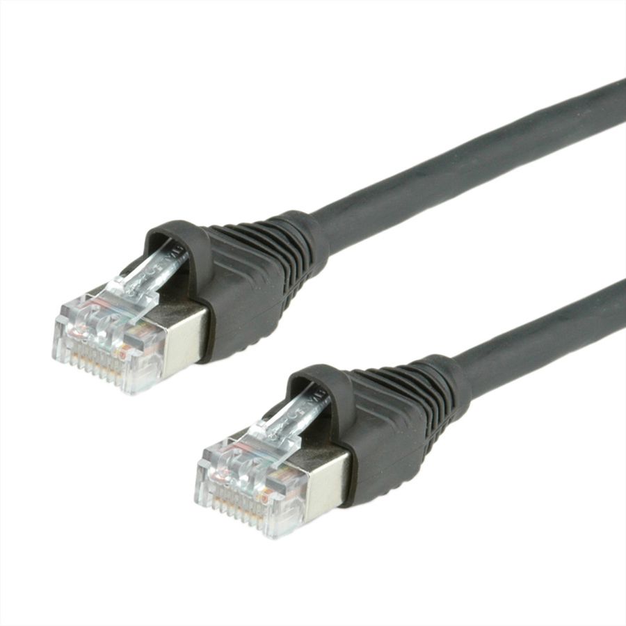 DÄTWYLER Patchkabel Cat.5e (Class D) S/UTP, CU 5502 flex PVC, AMP, schwarz, 30 m