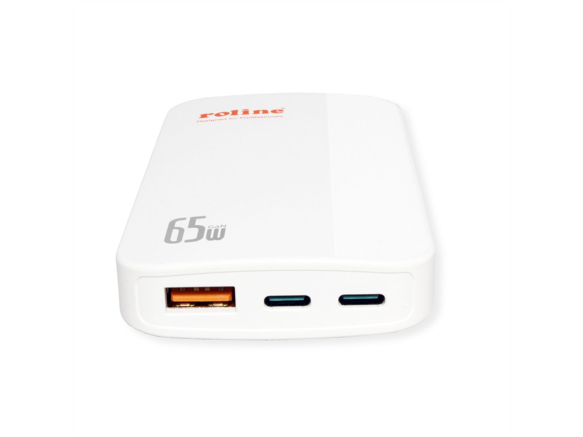 ROLINE USB Charger, schlank, mit klappbarem Euro-Stecker, 65W