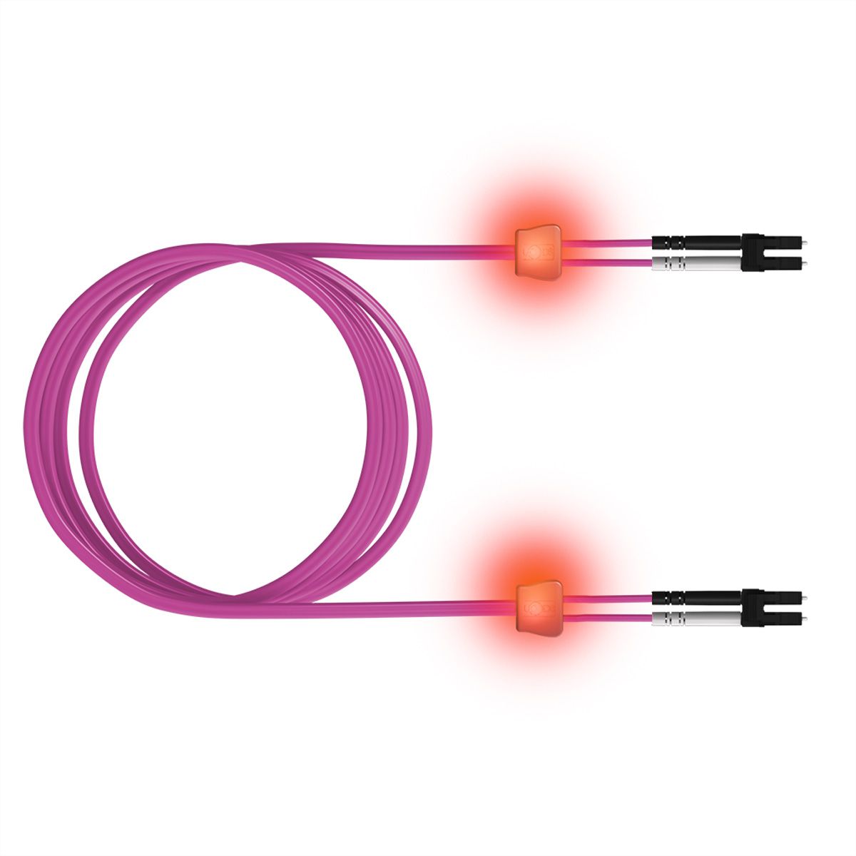 EasyLan Câble FO duplex 50/125µm OM4, LC/LC, violet, 10 m