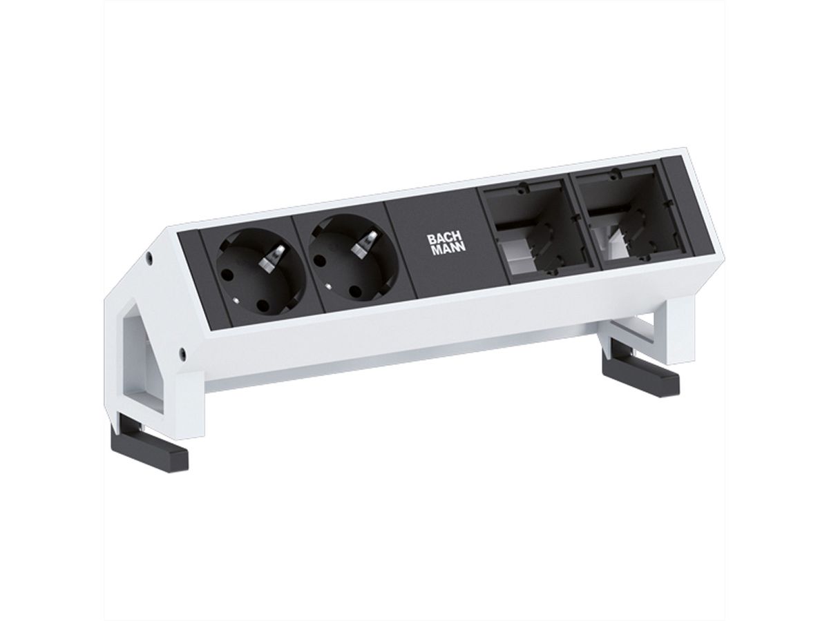 BACHMANN DESK2 2x contact de protection 2x ABD GST18, blanc