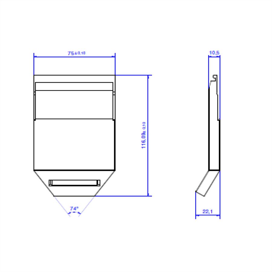 BACHMANN DESK2 Kabelführung RAL9005, lackiert schwarz