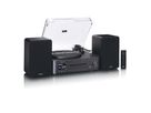 Lenco MC-760BK - Hi-Fi-Stereoanlage mit Plattenspieler und Lautsprechern, Internetradio, DAB+, FM, Bluetooth®, CD/MP3-Player - Schwarz