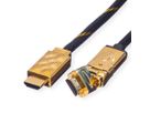 ROLINE GOLD HDMI High Speed Kabel mit Ethernet, drehbar, Retail Blister, 2 m