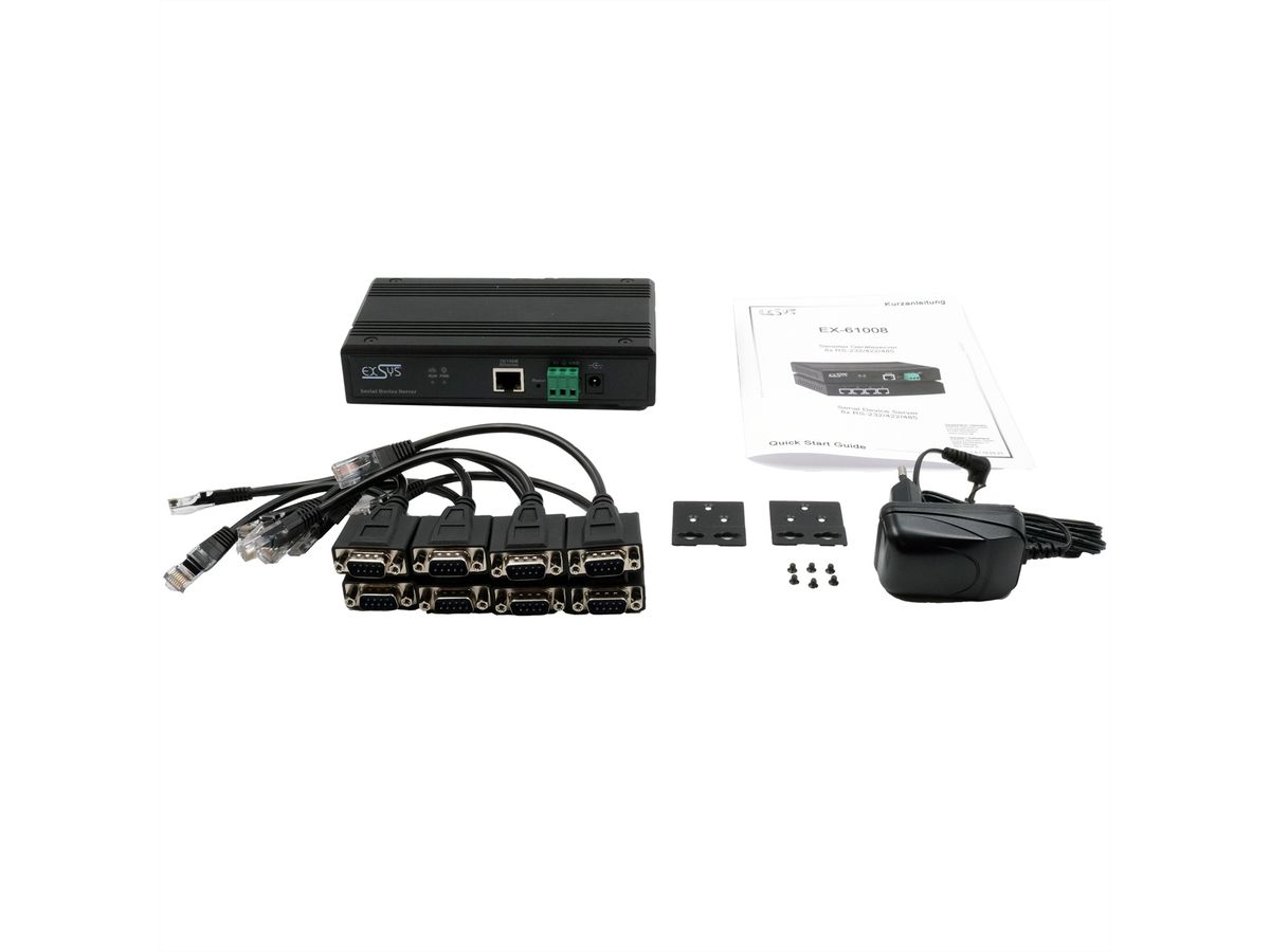 EXSYS EX-61008 Serial Device Server 8 x Seriell RS-232/422/485
