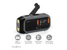 Nedis Notfallradio DAB FM mit Handkurbel Solarpanel und Powerbank, Tragbares Notfallradio fuer Notfaelle, Camping und Outdoor Anwendungen