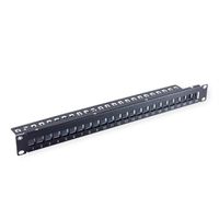 VALUE 19-Zoll-Keystone-Modulträger, 24 Ports, 1HE, geschirmt, schwarz