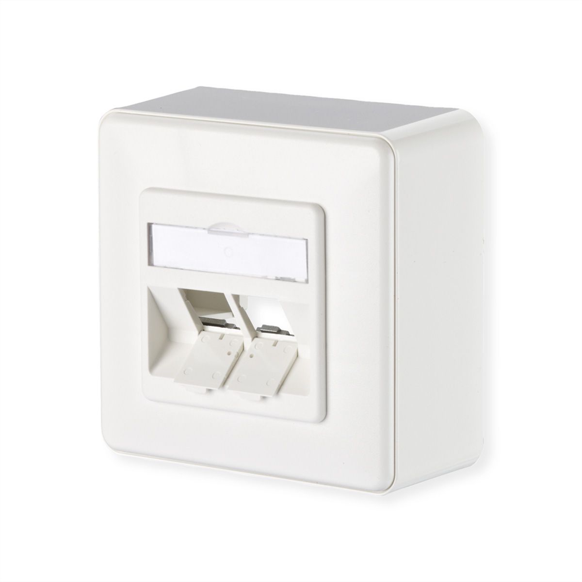 METZ CONNECT Modul Anschlussdose AP, 2 Port unbestückt reinweiß