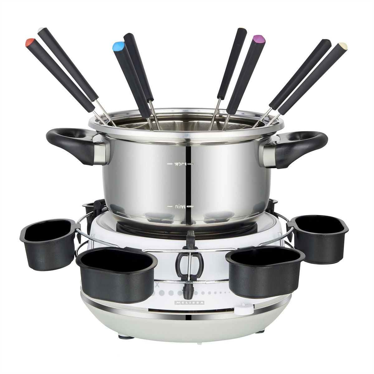 Melissa Elektrisches Fondue 16310230, weiss/ss, 1200W