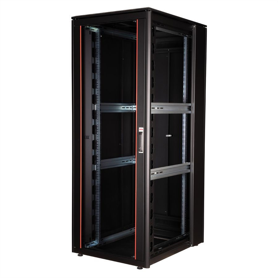 ROLINE 19-Zoll Netzwerkschrank Pro 42 HE, 800x1000 BxT Glastür schwarz