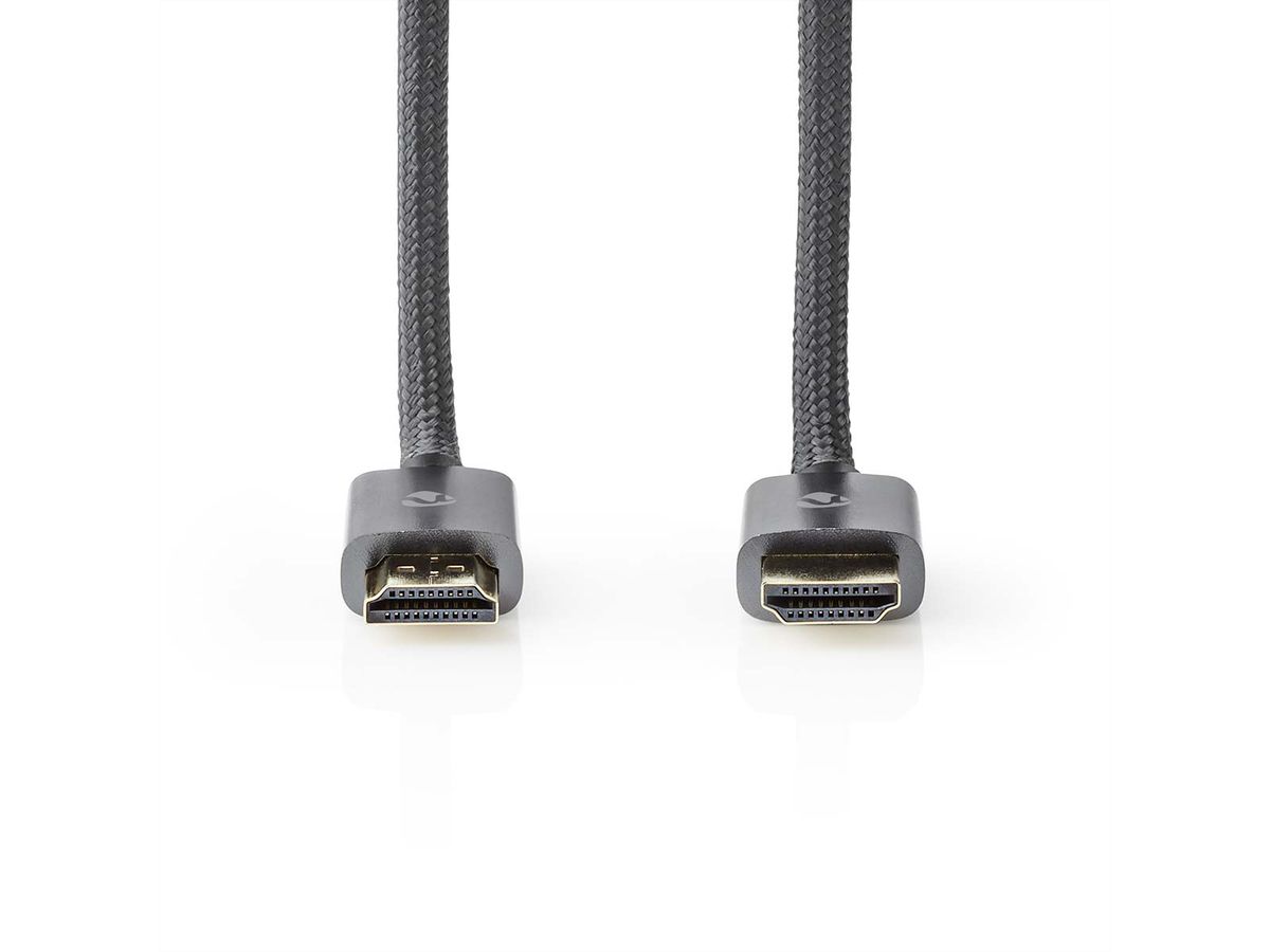 Nedis HDMI High Speed Kabel mit Ethernet, grau, 1 m