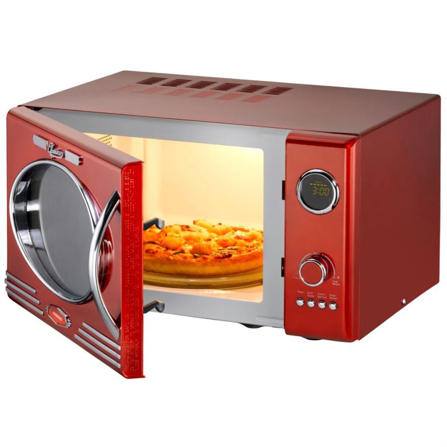 Melissa Mikrowelle 16330129, metallrot, 800W, 23L