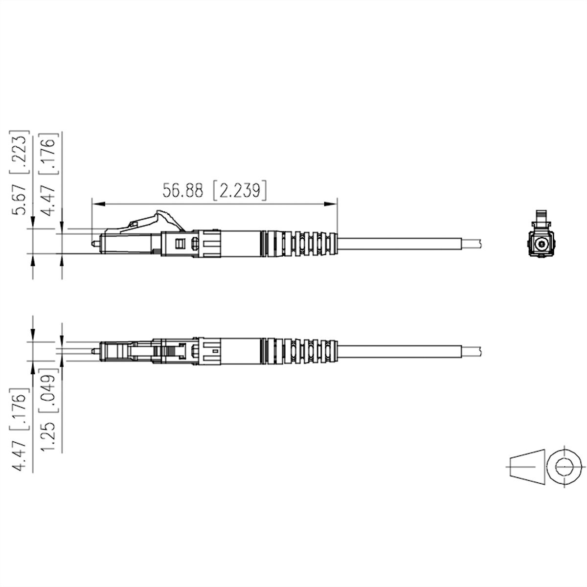 METZ CONNECT OpDAT FAST™Hybrid LCAPC OS2, 2,0+3,0 mm, 10 St
