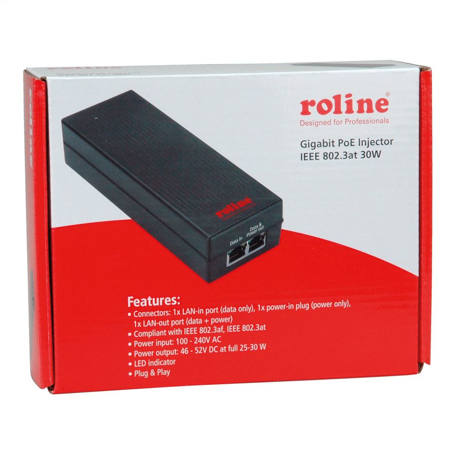 ROLINE Gigabit PoE Injektor, 30W