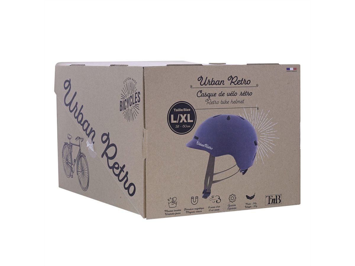T'nB URBAN Retro-Fahrradhelm, schwarz