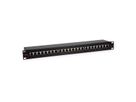 ROLINE 19-Zoll-Patchpanel 1 HE, 24 Ports, Cat.5e (Class D), schwarz