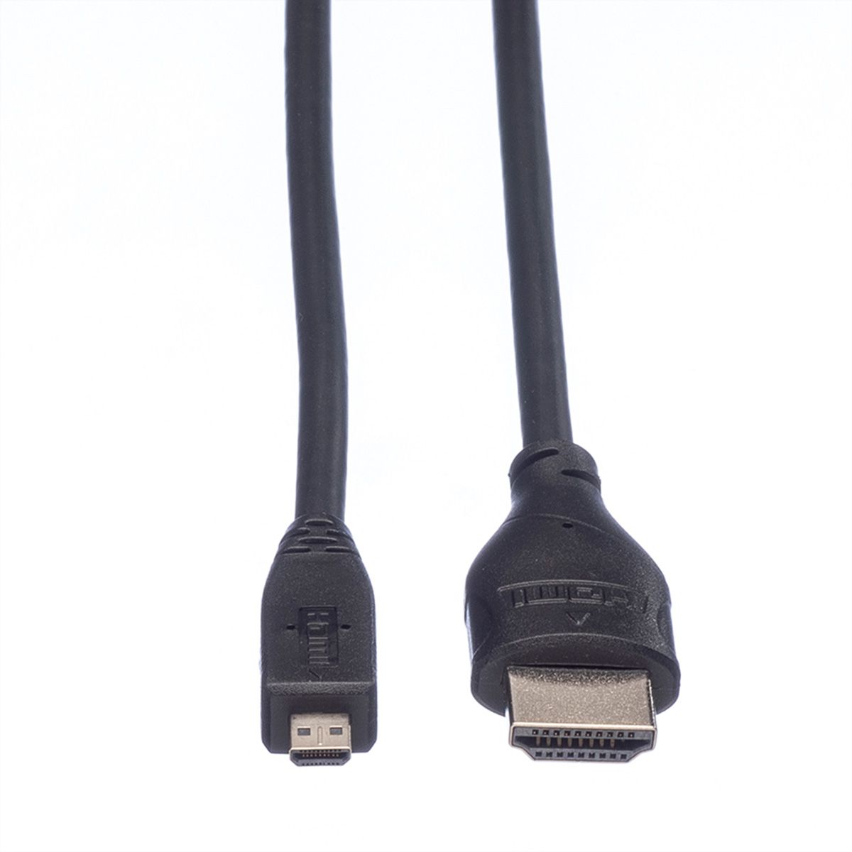 ROLINE Câble HDMI High Speed avec Ethernet, HDMI M - Micro HDMI M, 2 m