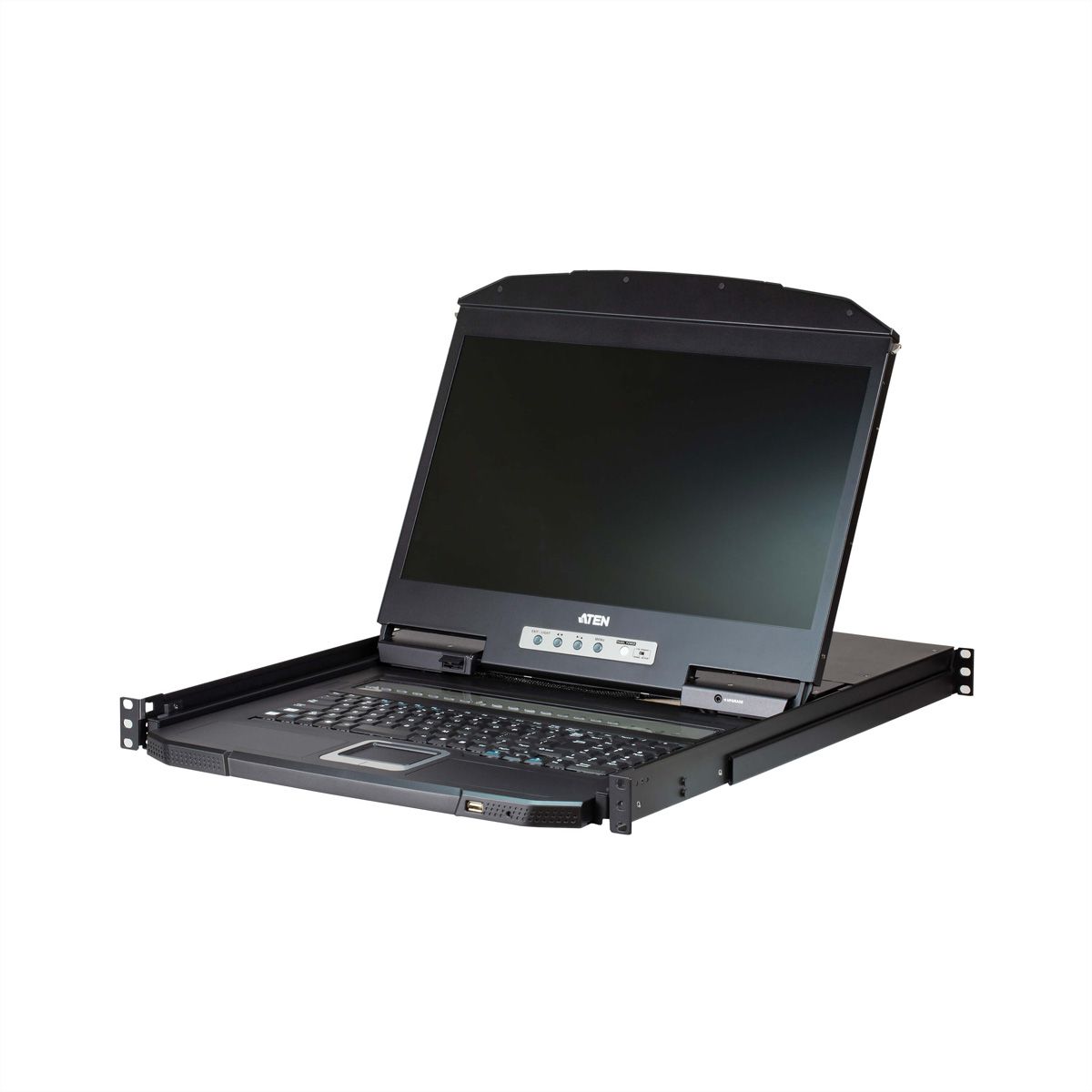 ATEN CL3108NX Commutateur KVM, 18,5" TFT, VGA, PS/2-USB, 8 ports, CH-Layout