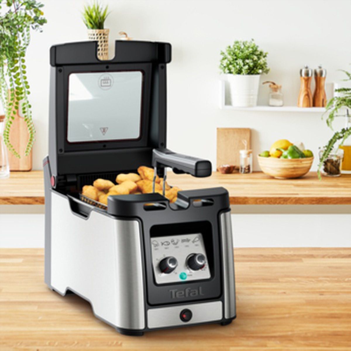 Tefal Fritteuse Clear Duo FR600DCH, 3.5l, Edelstahl, Timer