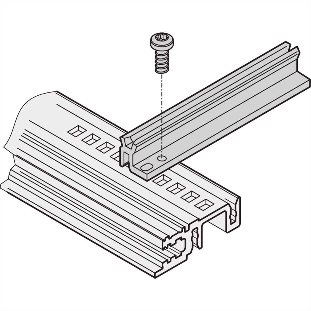 Accessoire pour rail de guidage SCHROFF pour circuits imprimés lourds, extra-fort, aluminium, 280 mm, largeur de rainure 2 mm, argent