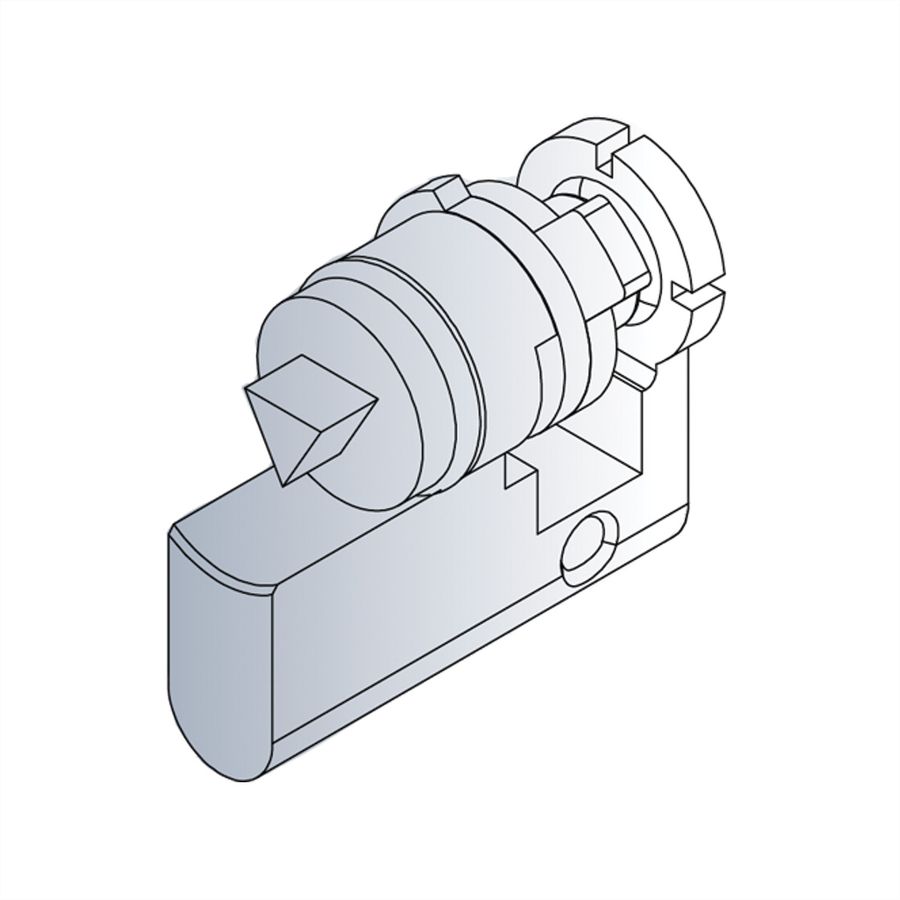 Cylindre de fermeture Novastar SCHROFF, Insert de verrouillage CNOMO 6,5 mm Triangle
