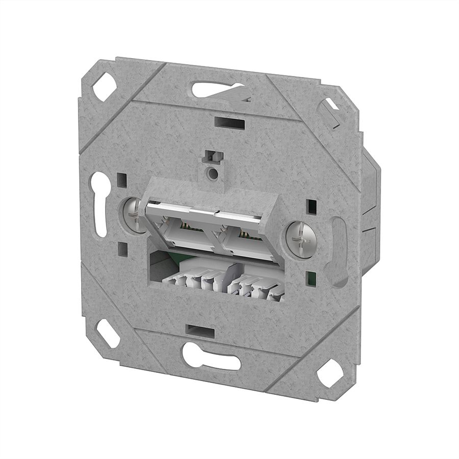 METZ CONNECT E-DAT C6A LSA++ Dose, 2 Port, UP0, metallisch