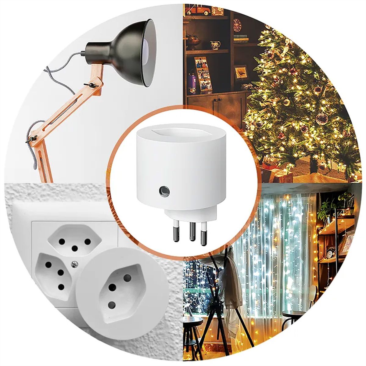 Steffen Prise adaptateur Matter T12/T13, blanc (max.2300W)