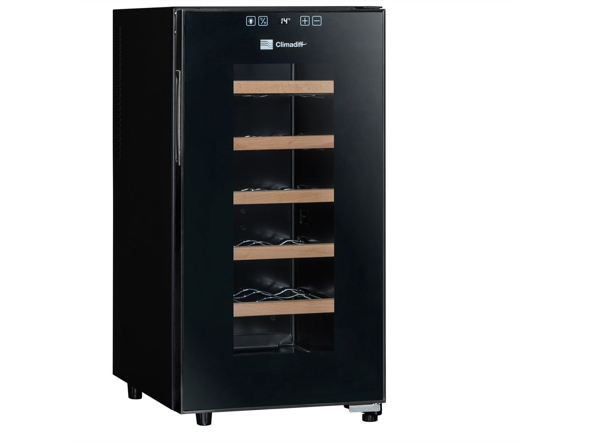 Climadiff Weinkühlschrank CC18F, Freistehend, 1 Zone, 18 Flaschen