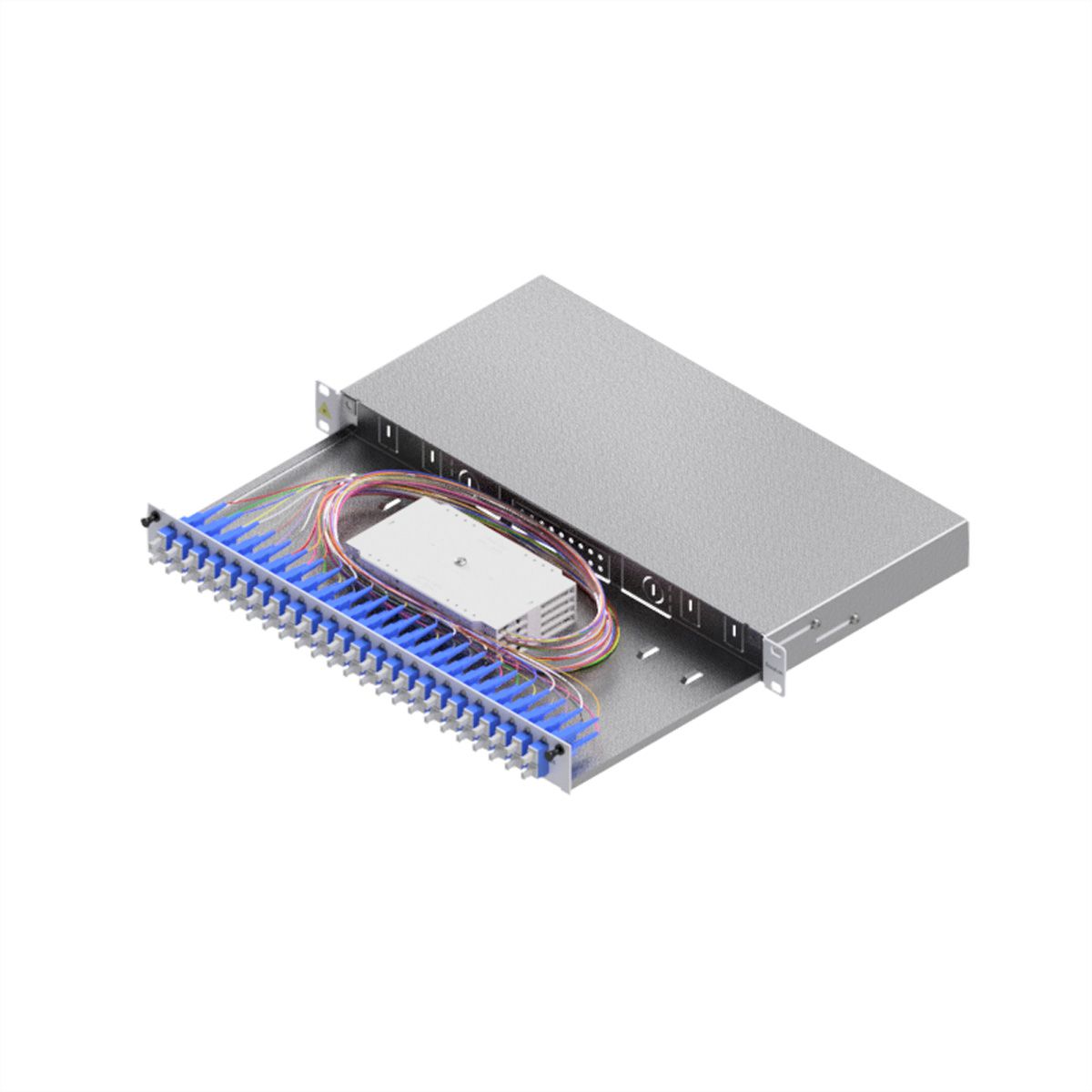 EasyLan Tiroir FO pour fusion basique catégorie C, 19" 1U, 24 ports, 24x SC-duplex, OS2