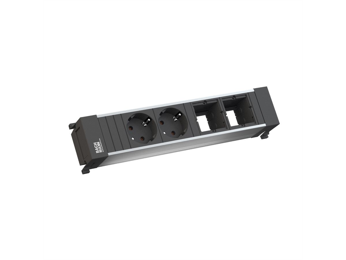 BACHMANN POWER FRAME Medium 2x contact de protection 2x ABD